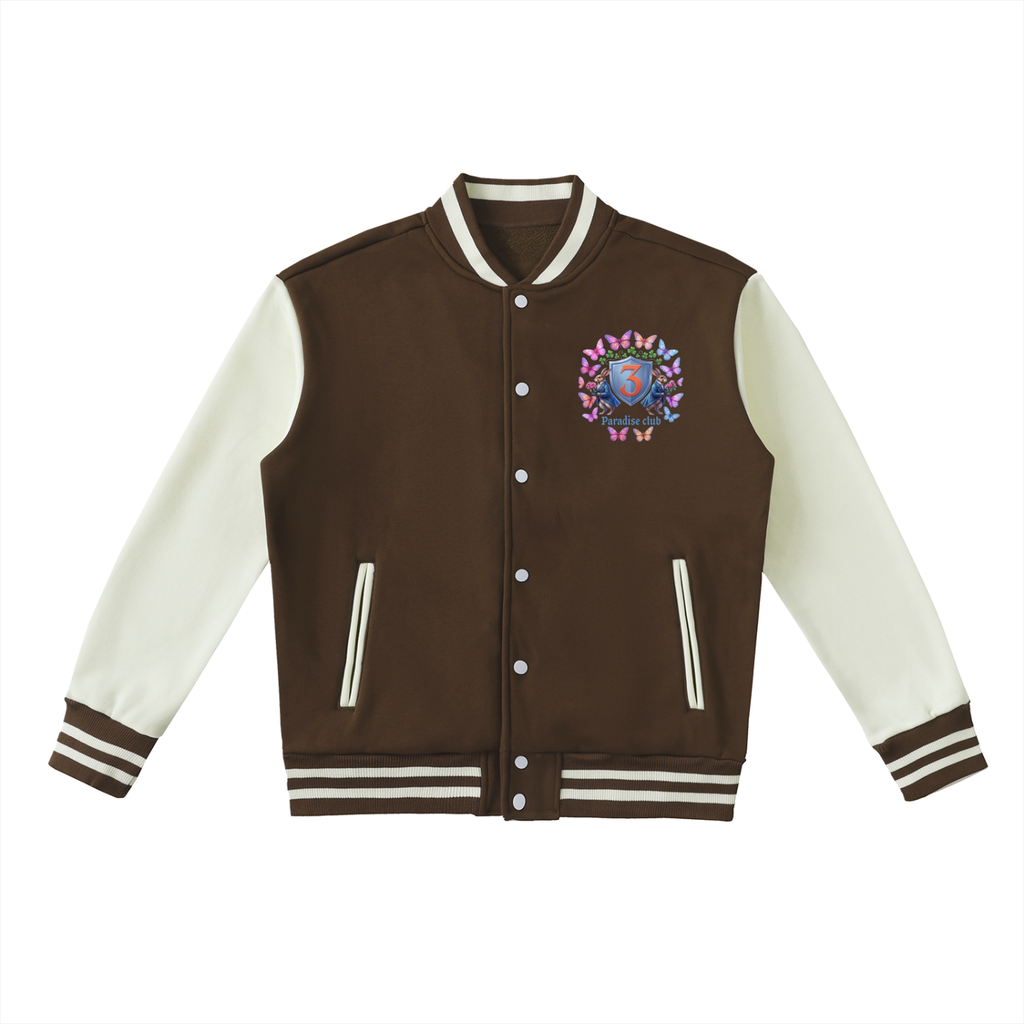 Paradise Two-Tone Fleeced Varsity Jacket