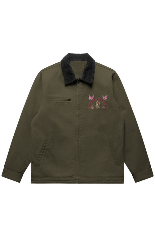 Haven Canvas Cord Collar Jacket Army Green 