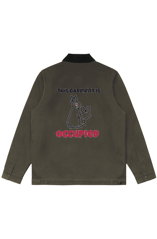 Haven Canvas Cord Collar Jacket Army Green 