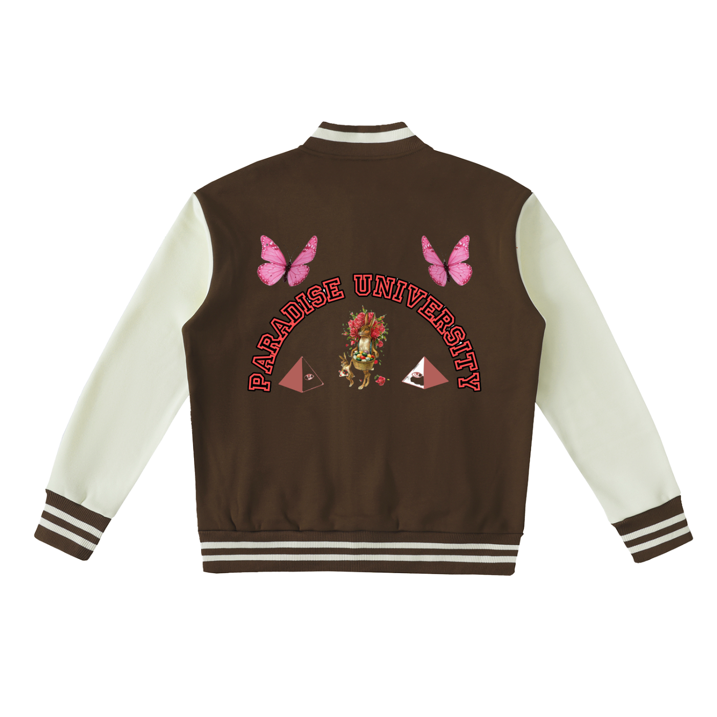 Paradise Two-Tone Fleeced Varsity Jacket