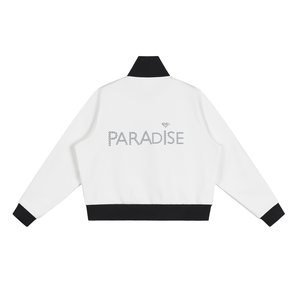Paradise Diamond In The Rough  Fleece Cropped Track Jacket