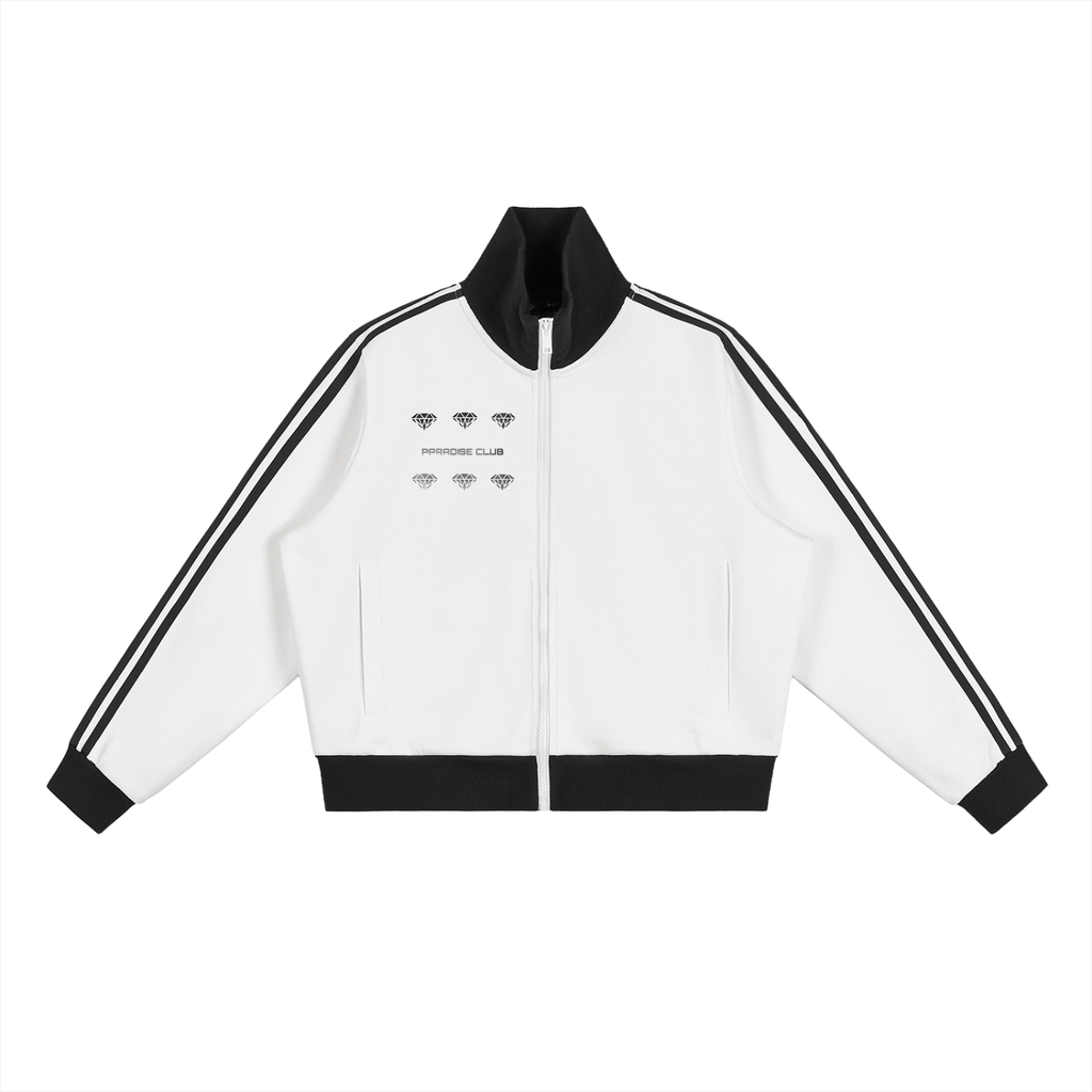 Paradise Diamond In The Rough  Fleece Cropped Track Jacket